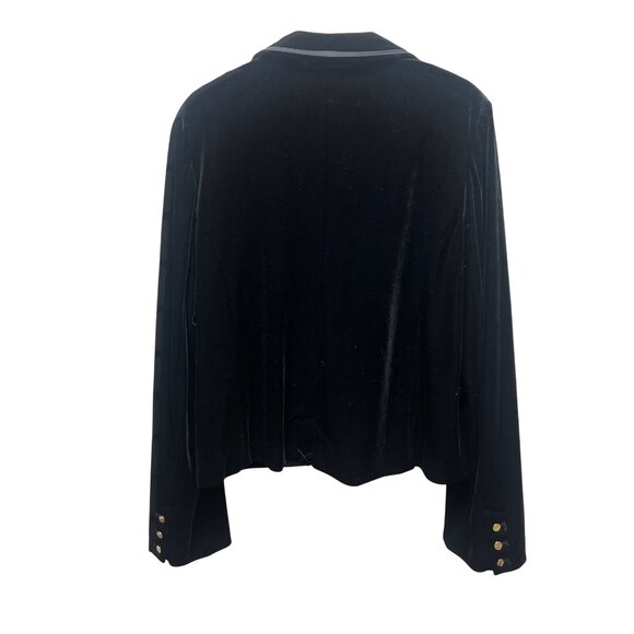 Draper James RSVP NWOT Black Velvet Tuxedo Blazer - Picture 9 of 10